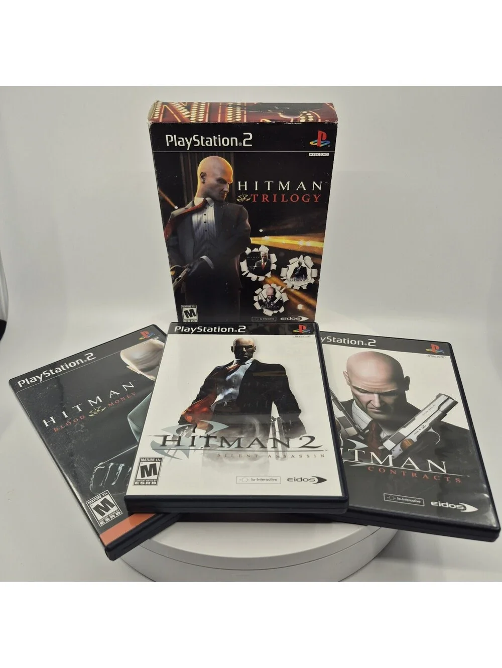 Hitman Trilogy (Sony PlayStation 2, 2007) Complete CIB With Sleeve & Bonus Disc